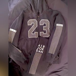 Air Jordan Sweat Suit zip up jacket with hood.